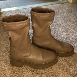 H&M Beige Leather Boots